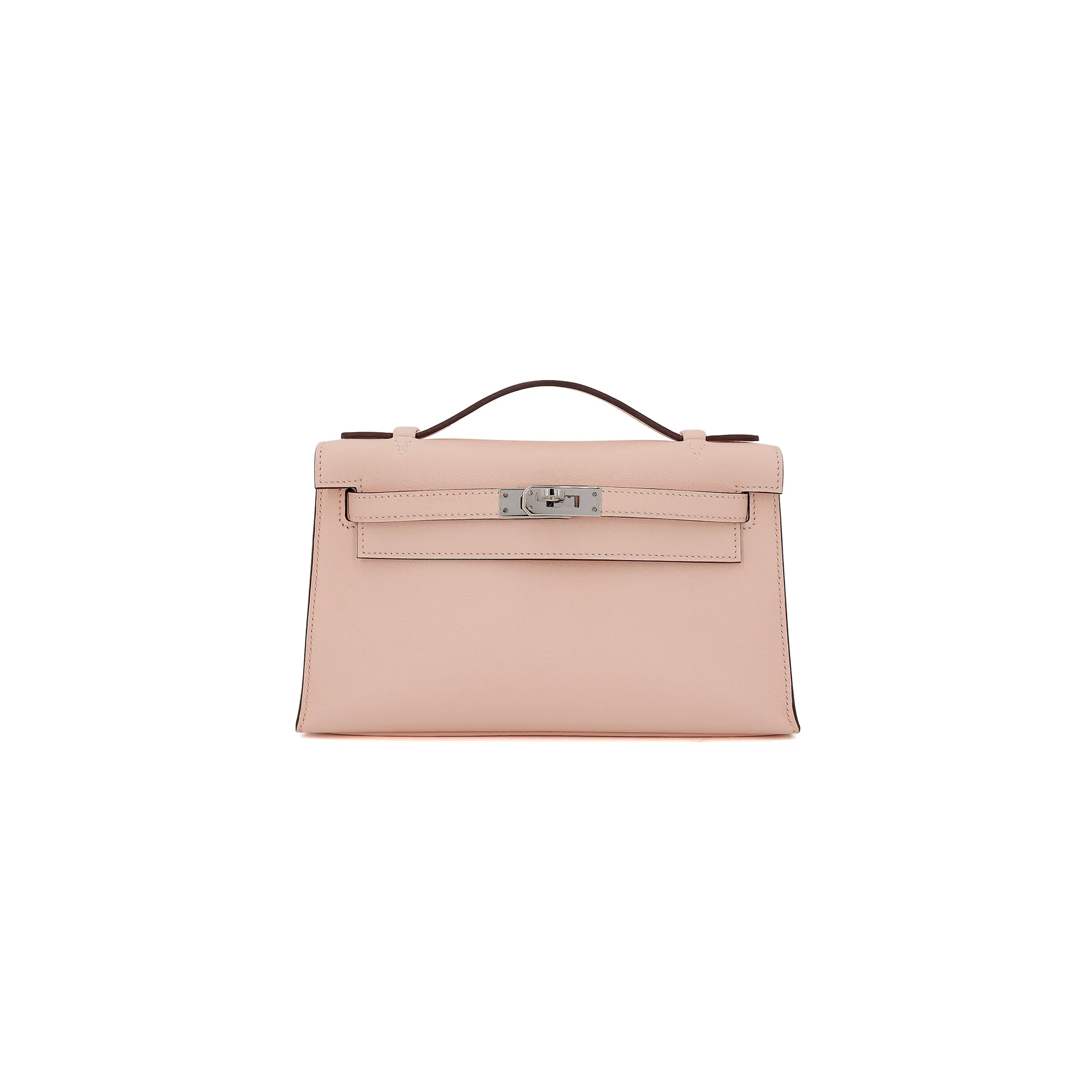 HERMES KELLY POCHETTE ROSE EGLANTINE SWIFT (22*14*7cm) 